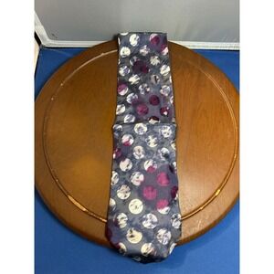 Bachrach Men's Purple 100% Silk Tie Polka‎ Dots Necktie Italy